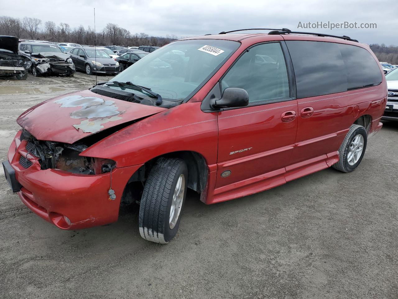 2000 Dodge Grand Caravan Se Red vin: 2B4GP44GXYR592854