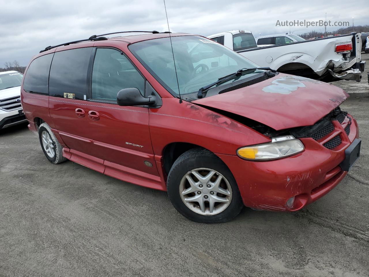 2000 Dodge Grand Caravan Se Red vin: 2B4GP44GXYR592854