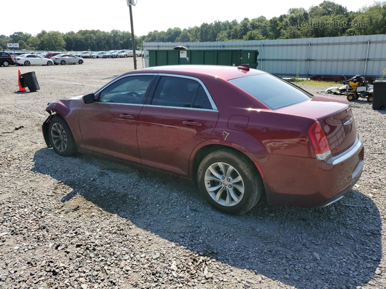 2016 Chrysler 300 Limited Бордовый vin: 2C3CCAAG2GH111388