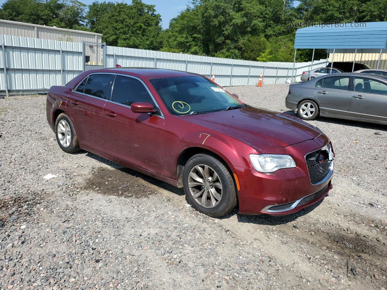 2016 Chrysler 300 Limited Бордовый vin: 2C3CCAAG2GH111388