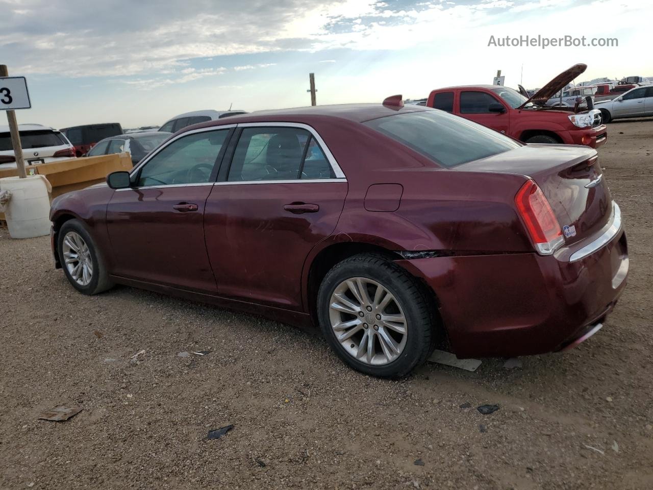 2017 Chrysler 300 Limited Maroon vin: 2C3CCAAG3HH538502