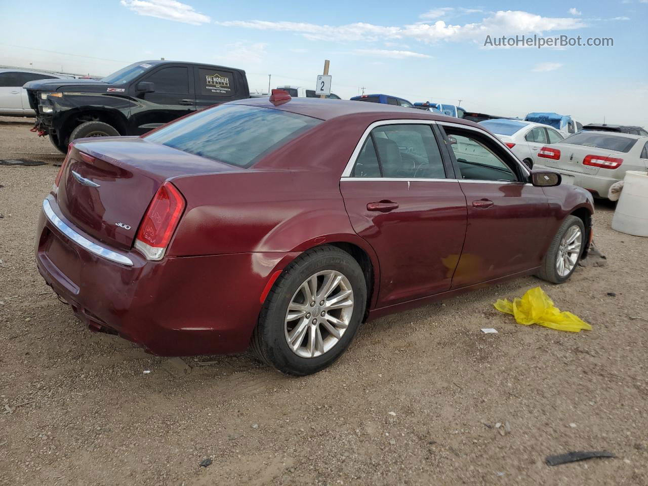 2017 Chrysler 300 Limited Maroon vin: 2C3CCAAG3HH538502