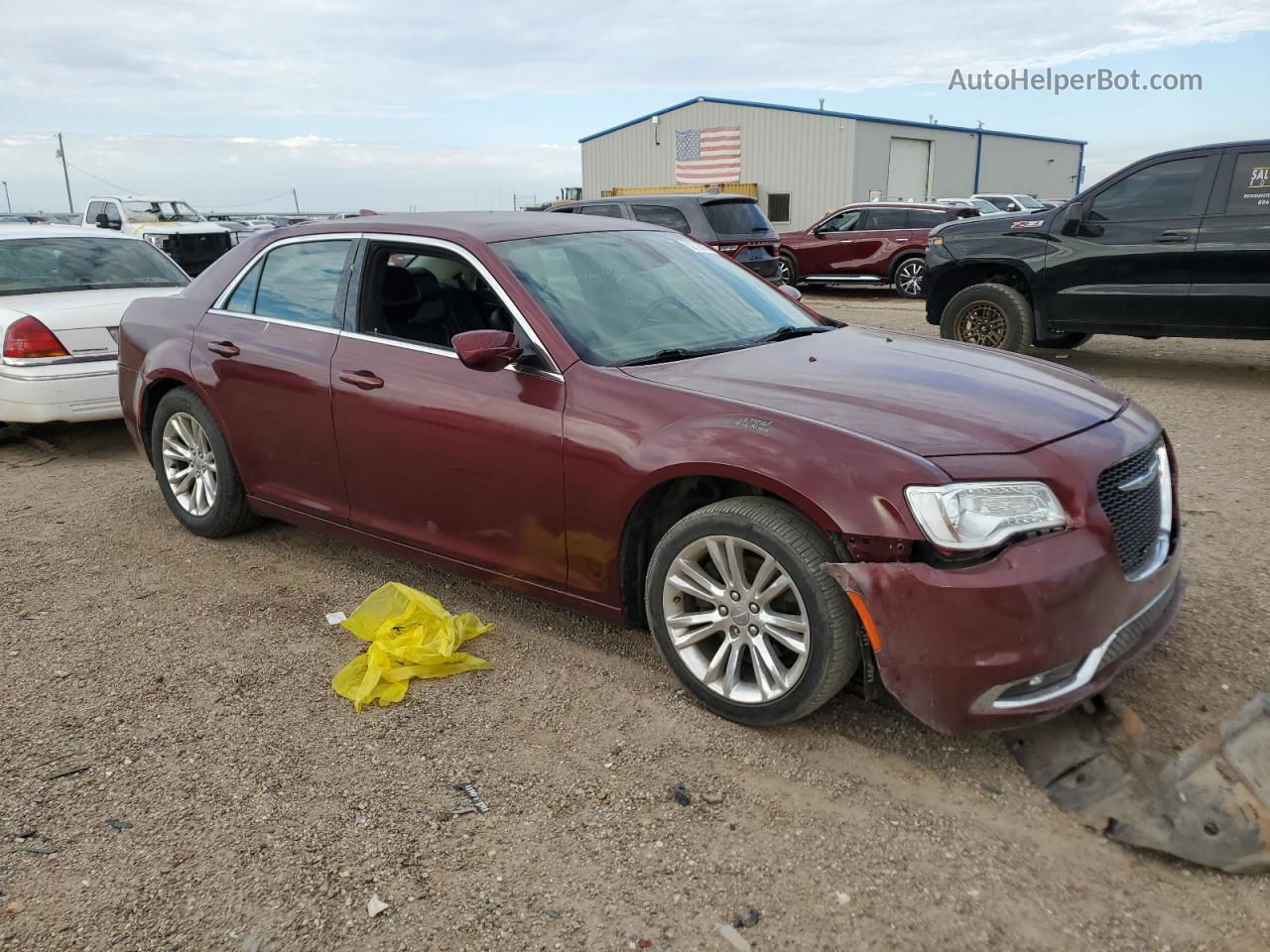 2017 Chrysler 300 Limited Maroon vin: 2C3CCAAG3HH538502