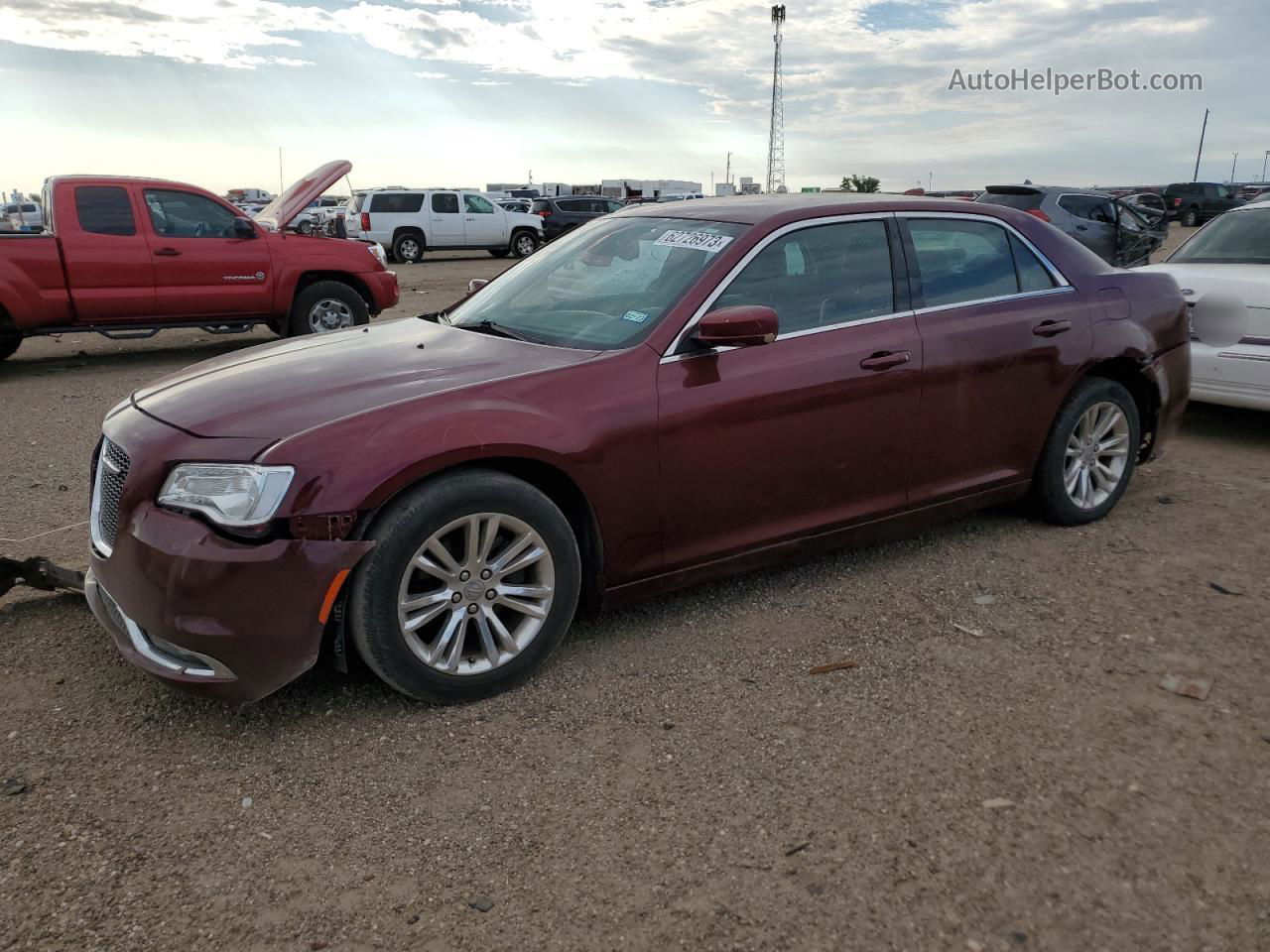 2017 Chrysler 300 Limited Maroon vin: 2C3CCAAG3HH538502