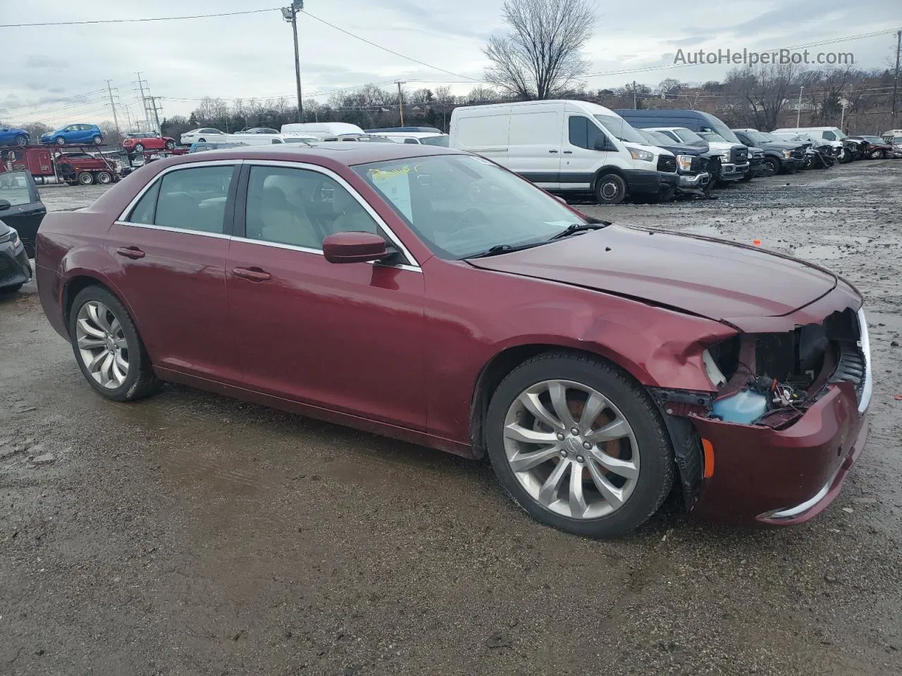 2017 Chrysler 300 Limited Maroon vin: 2C3CCAAG6HH591310