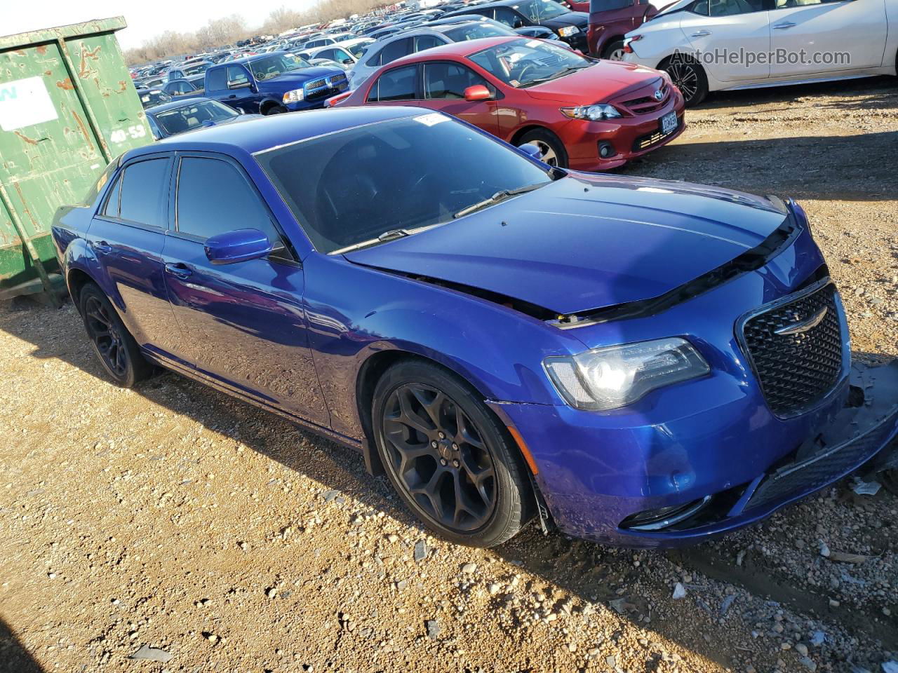 2019 Chrysler 300 S Синий vin: 2C3CCABG1KH515399