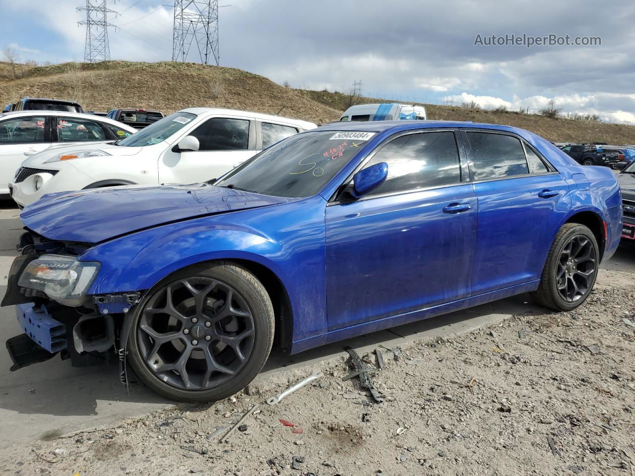 2019 Chrysler 300 S Синий vin: 2C3CCABG1KH559550