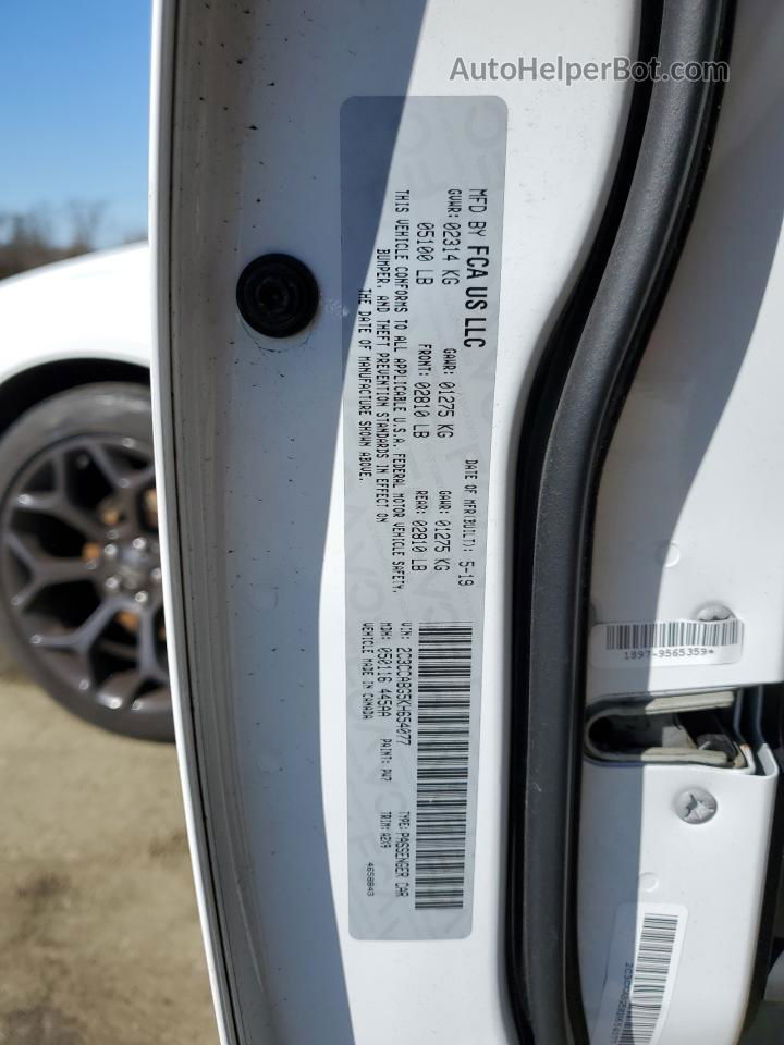 2019 Chrysler 300 S Белый vin: 2C3CCABG5KH654077