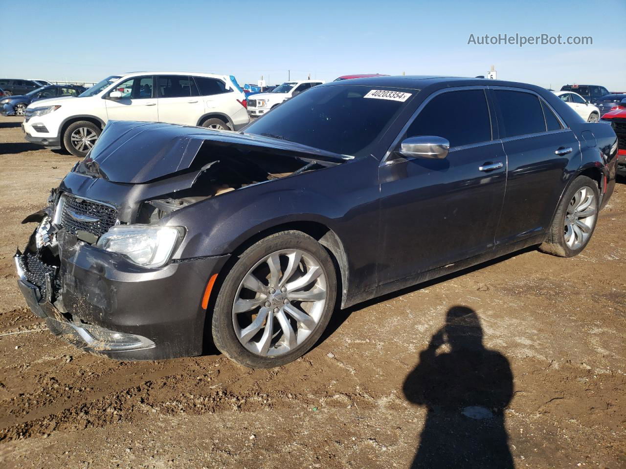 2019 Chrysler 300 Limited Серый vin: 2C3CCAEG1KH564601