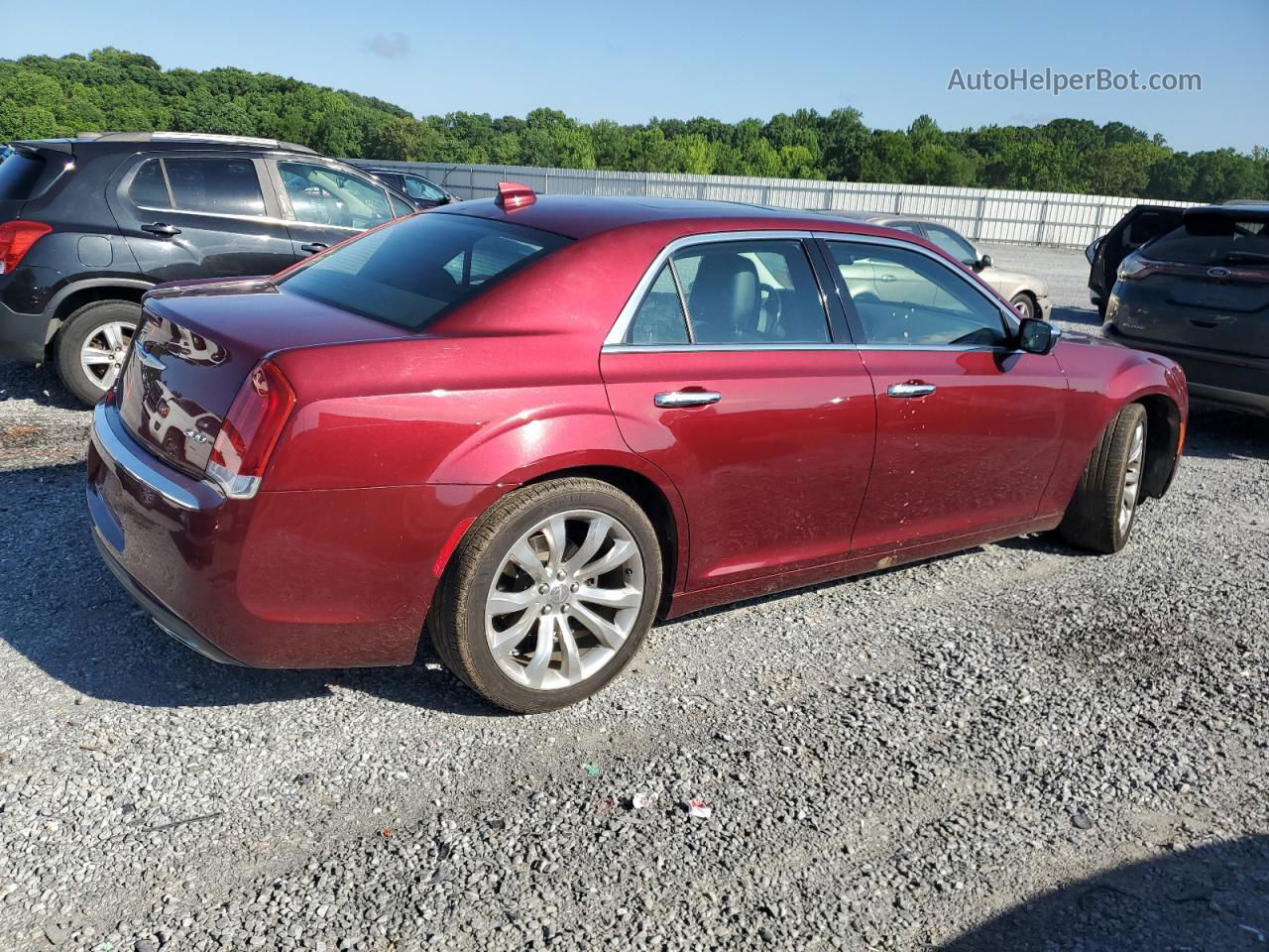 2019 Chrysler 300 Limited Бордовый vin: 2C3CCAEG4KH555567