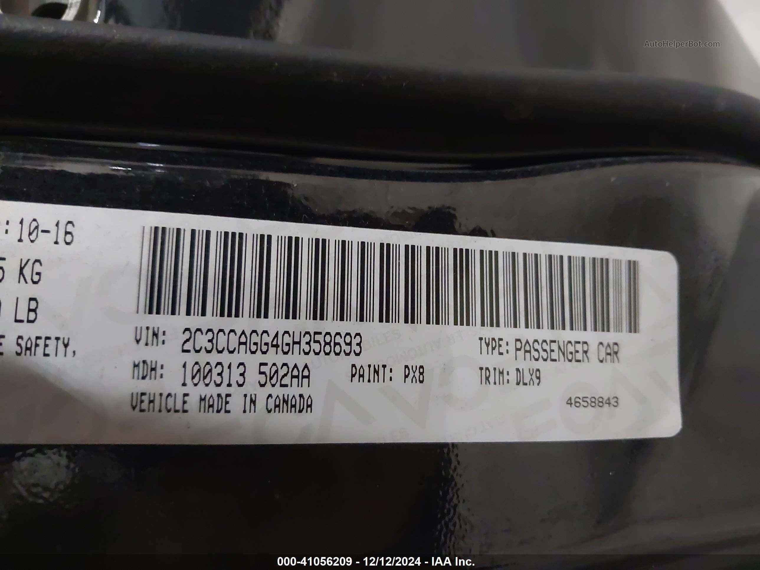 2016 Chrysler 300 300s Black vin: 2C3CCAGG4GH358693