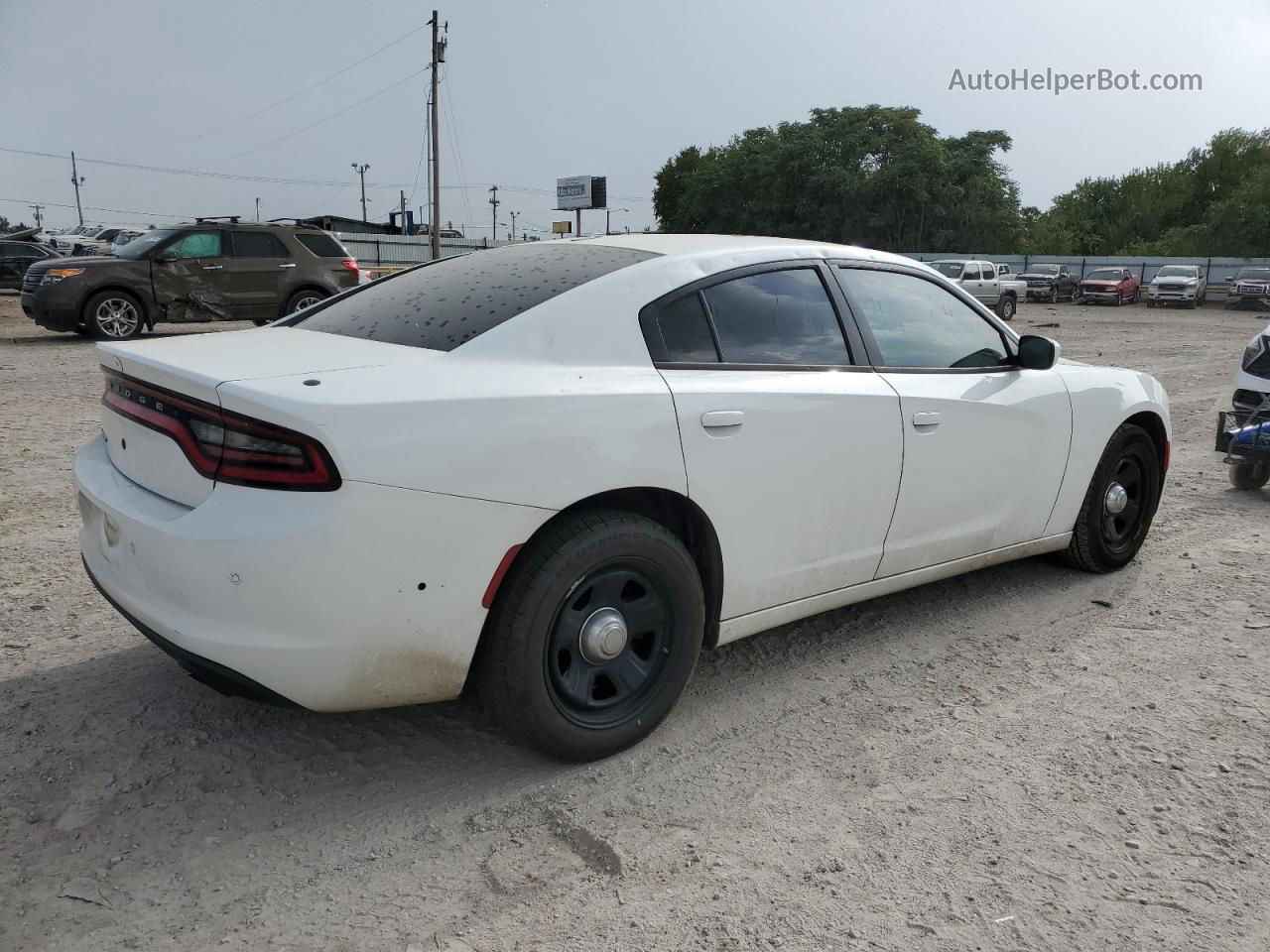 2018 Dodge Charger Police White vin: 2C3CDXAG1JH210534