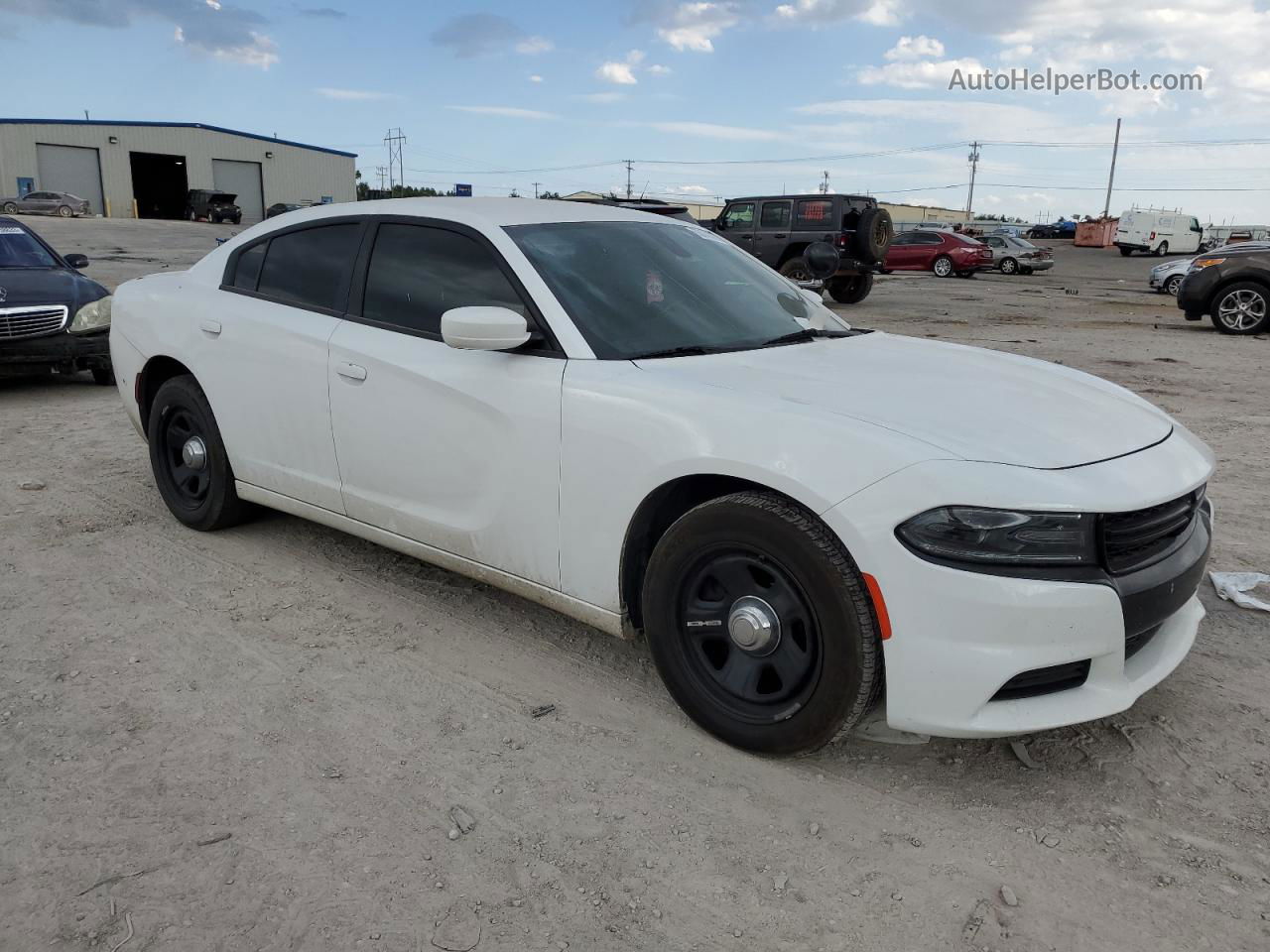 2018 Dodge Charger Police White vin: 2C3CDXAG1JH210534