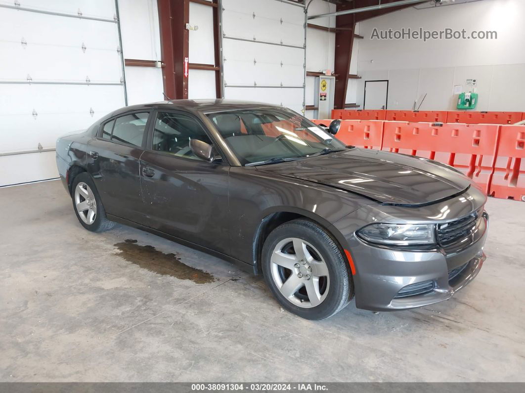 2017 Dodge Charger Police Rwd Gray vin: 2C3CDXAG6HH537554