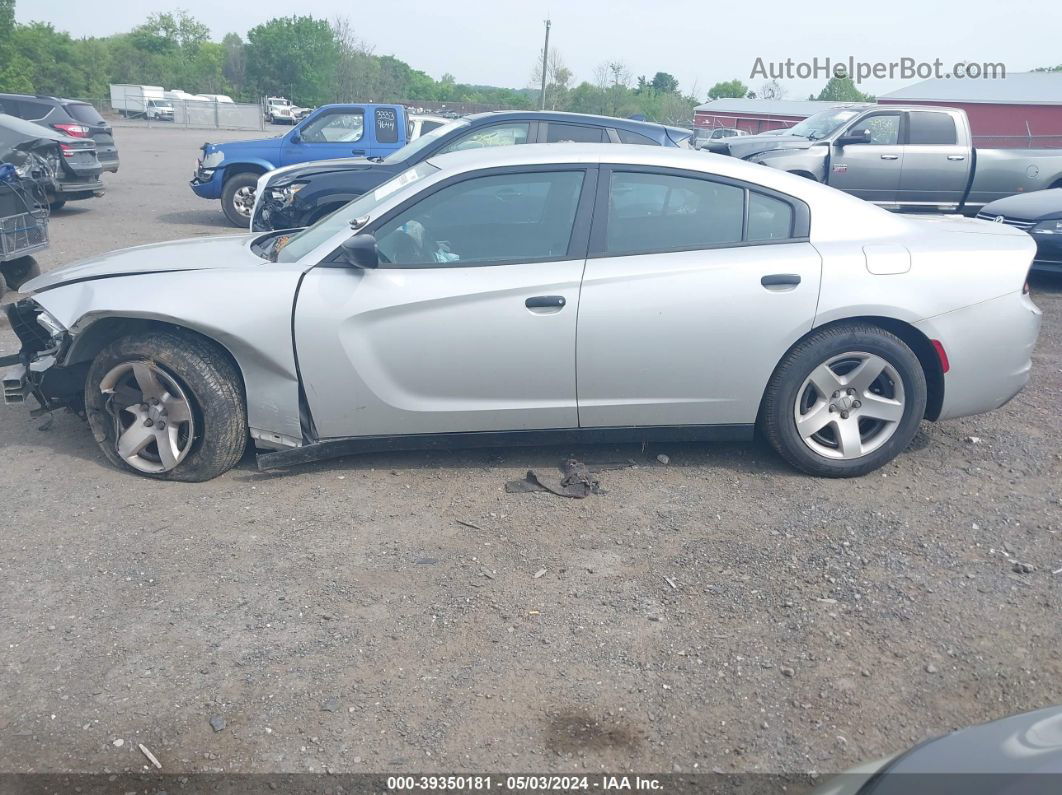 2017 Dodge Charger Police Rwd Silver vin: 2C3CDXAT0HH628090