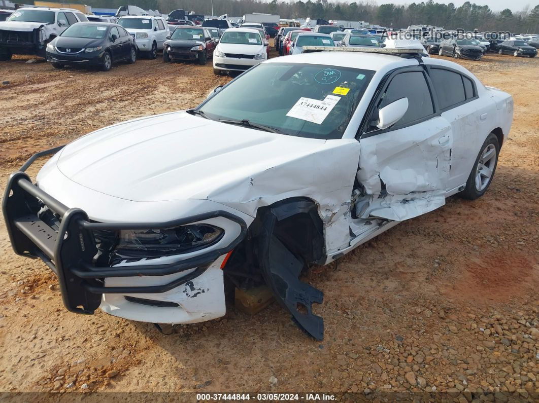 2018 Dodge Charger Police Rwd White vin: 2C3CDXAT2JH203489