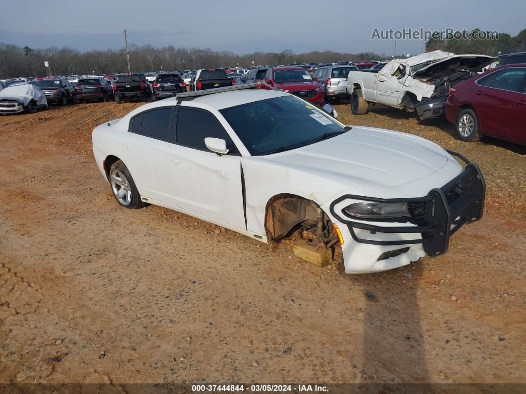 2018 Dodge Charger Police Rwd White vin: 2C3CDXAT2JH203489
