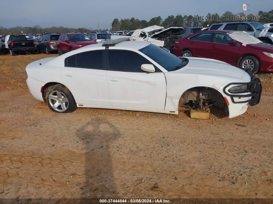 2018 Dodge Charger Police Rwd White vin: 2C3CDXAT2JH203489