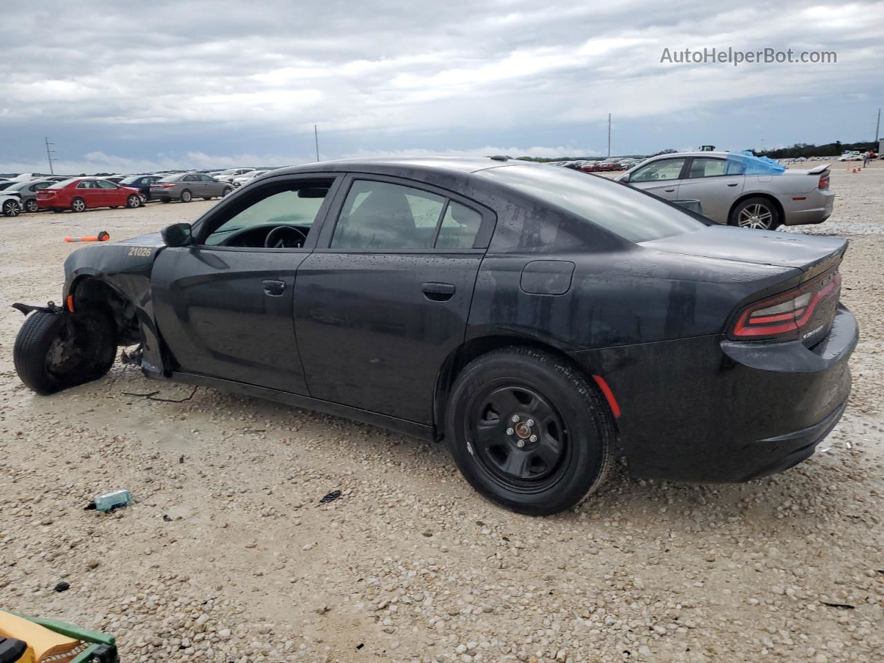 2021 Dodge Charger Police Черный vin: 2C3CDXAT2MH628599