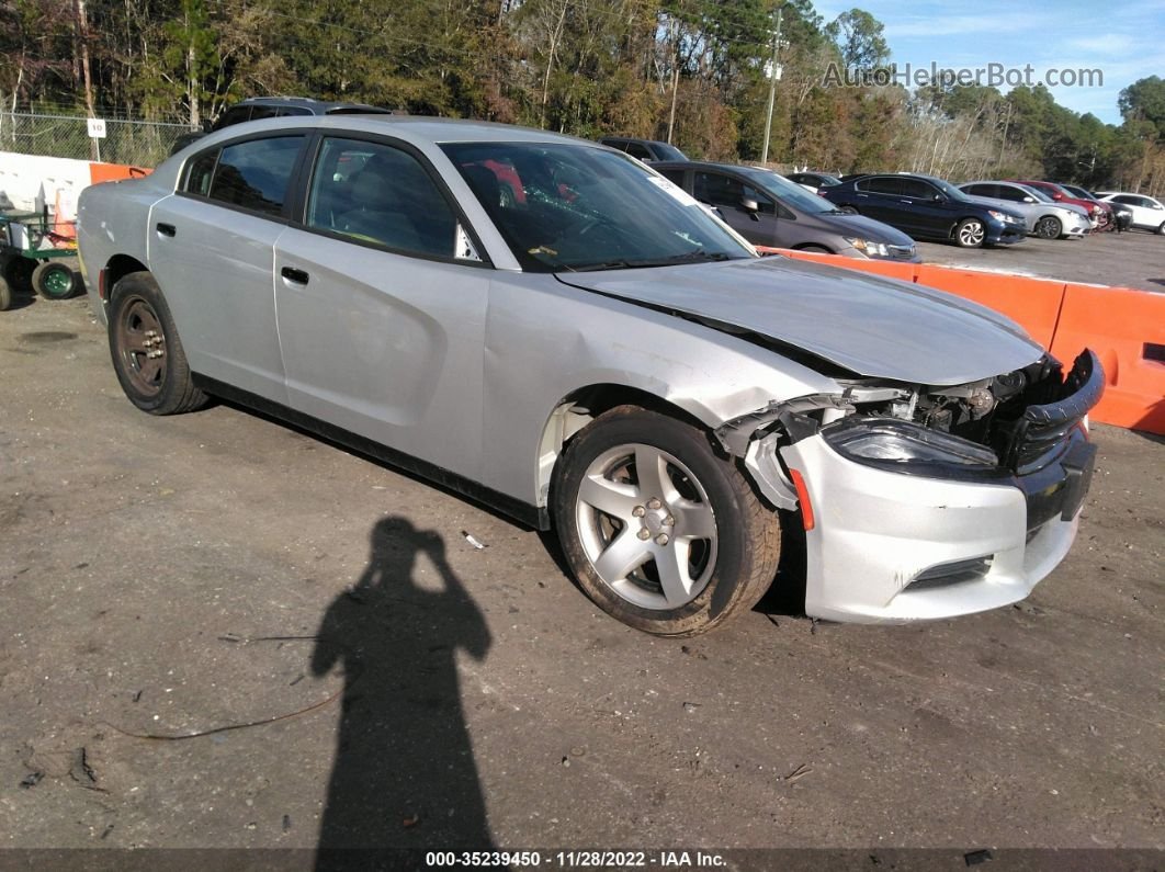 2018 Dodge Charger Police Silver vin: 2C3CDXAT4JH284091