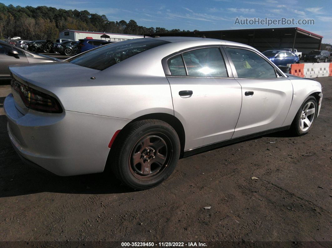 2018 Dodge Charger Police Silver vin: 2C3CDXAT4JH284091