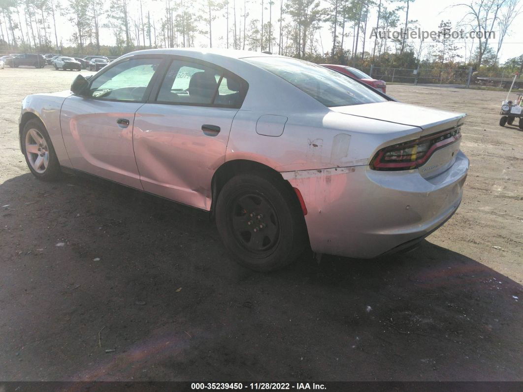 2018 Dodge Charger Police Silver vin: 2C3CDXAT4JH284091