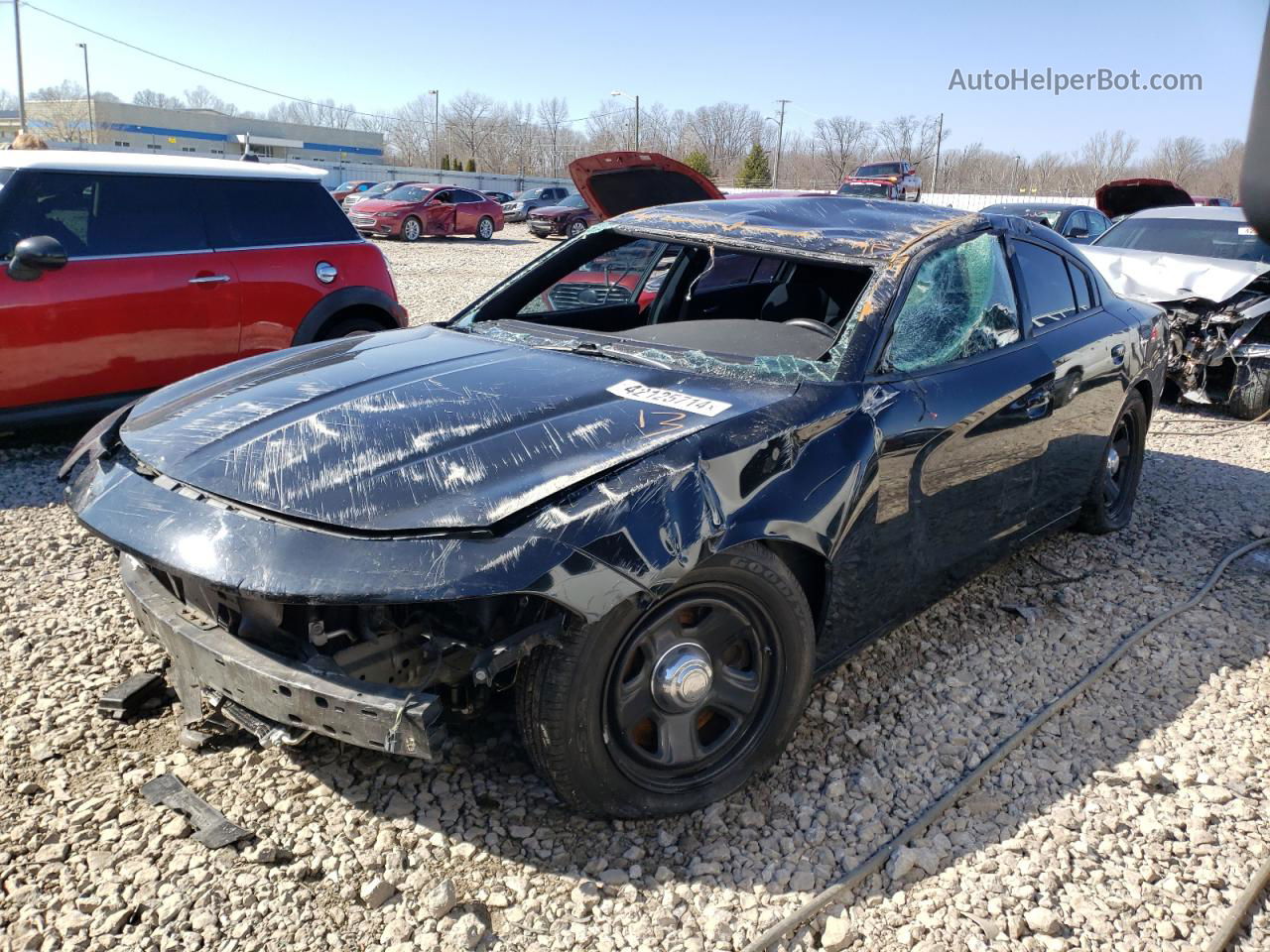 2016 Dodge Charger Police Black vin: 2C3CDXAT7GH223360