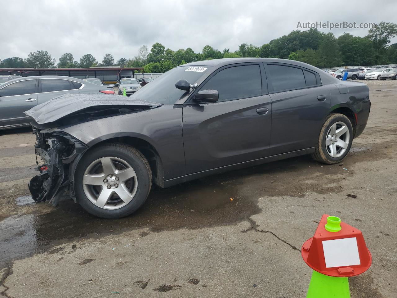 2021 Dodge Charger Police Серый vin: 2C3CDXAT7MH527672