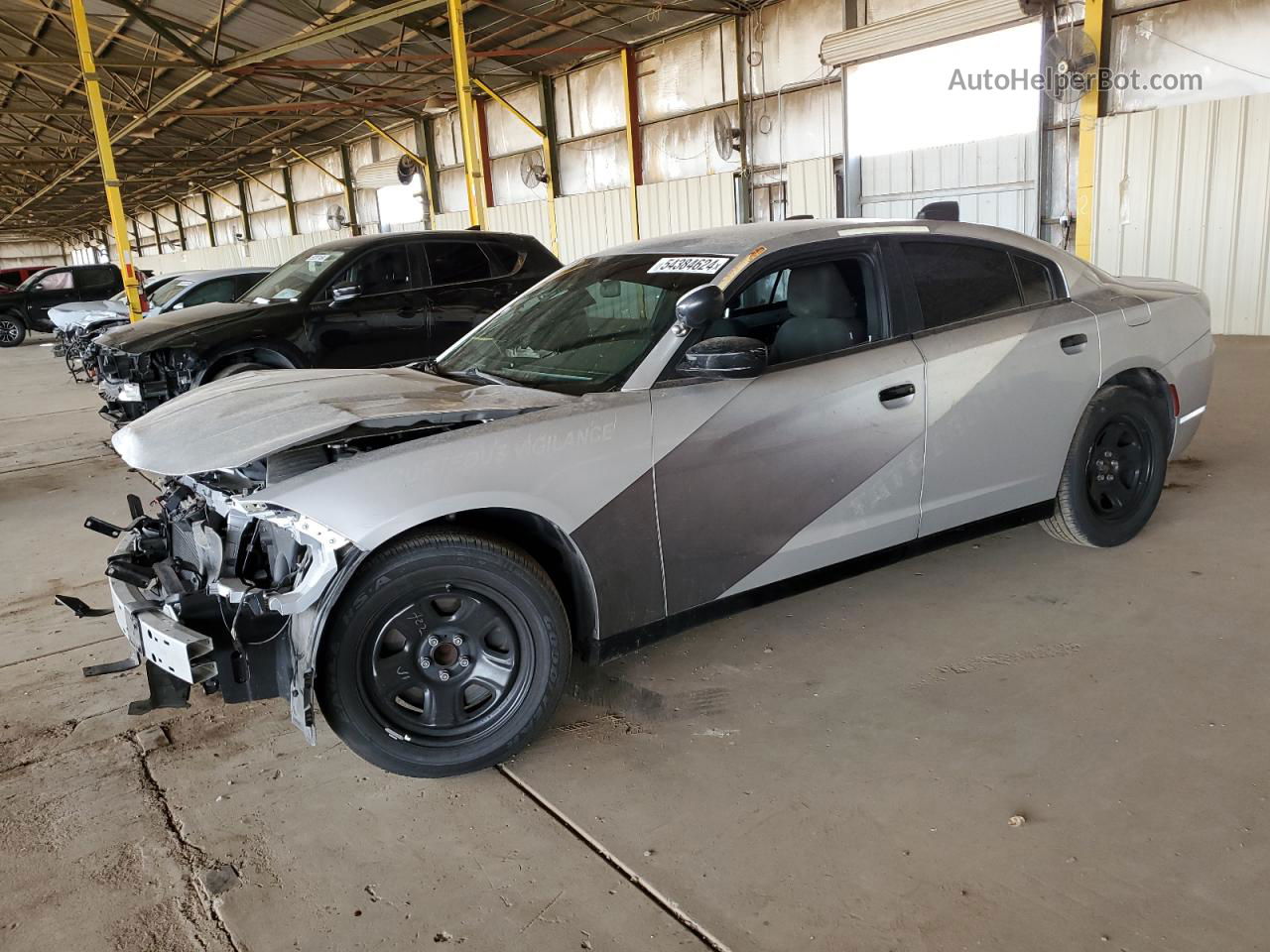 2021 Dodge Charger Police Silver vin: 2C3CDXAT8MH588240