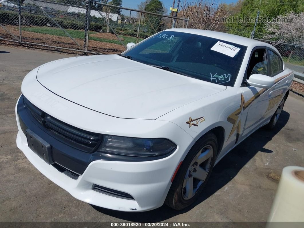 2016 Dodge Charger Police White vin: 2C3CDXAT9GH133868