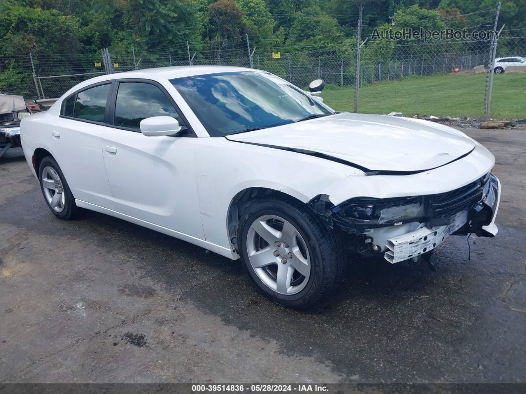 2017 Dodge Charger Police Rwd White vin: 2C3CDXATXHH525873