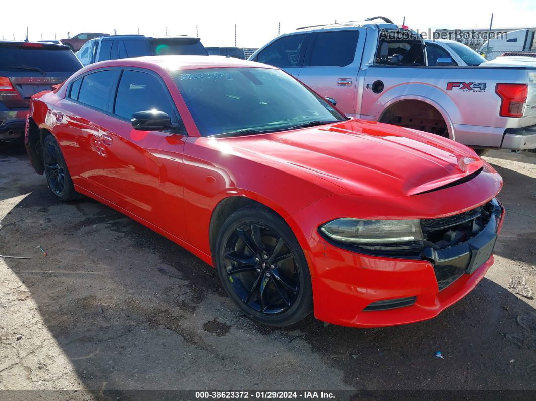 2018 Dodge Charger Sxt Rwd Red vin: 2C3CDXBG0JH145531