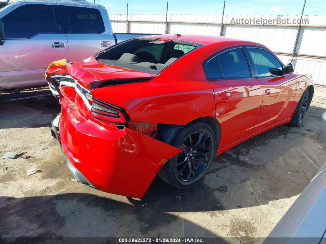 2018 Dodge Charger Sxt Rwd Red vin: 2C3CDXBG0JH145531