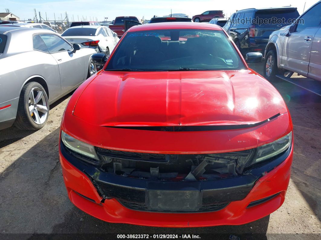 2018 Dodge Charger Sxt Rwd Red vin: 2C3CDXBG0JH145531