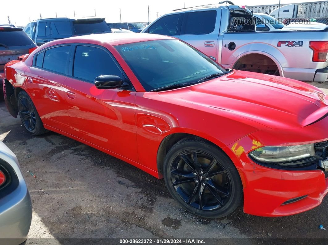 2018 Dodge Charger Sxt Rwd Red vin: 2C3CDXBG0JH145531