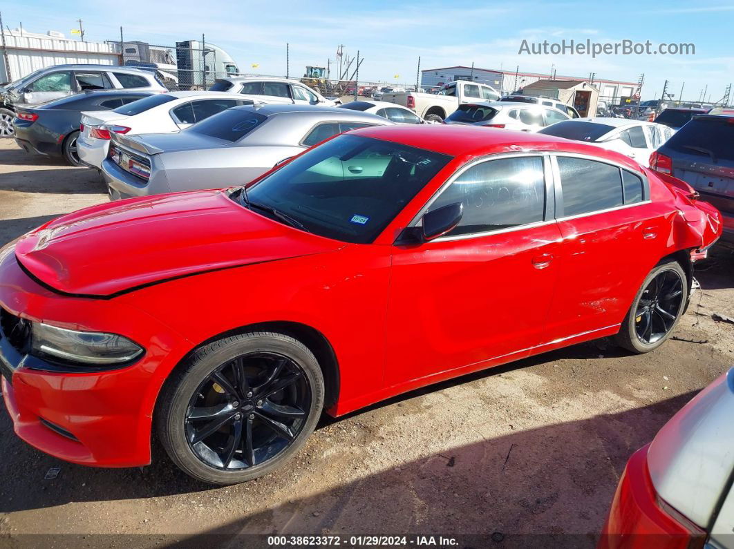 2018 Dodge Charger Sxt Rwd Red vin: 2C3CDXBG0JH145531