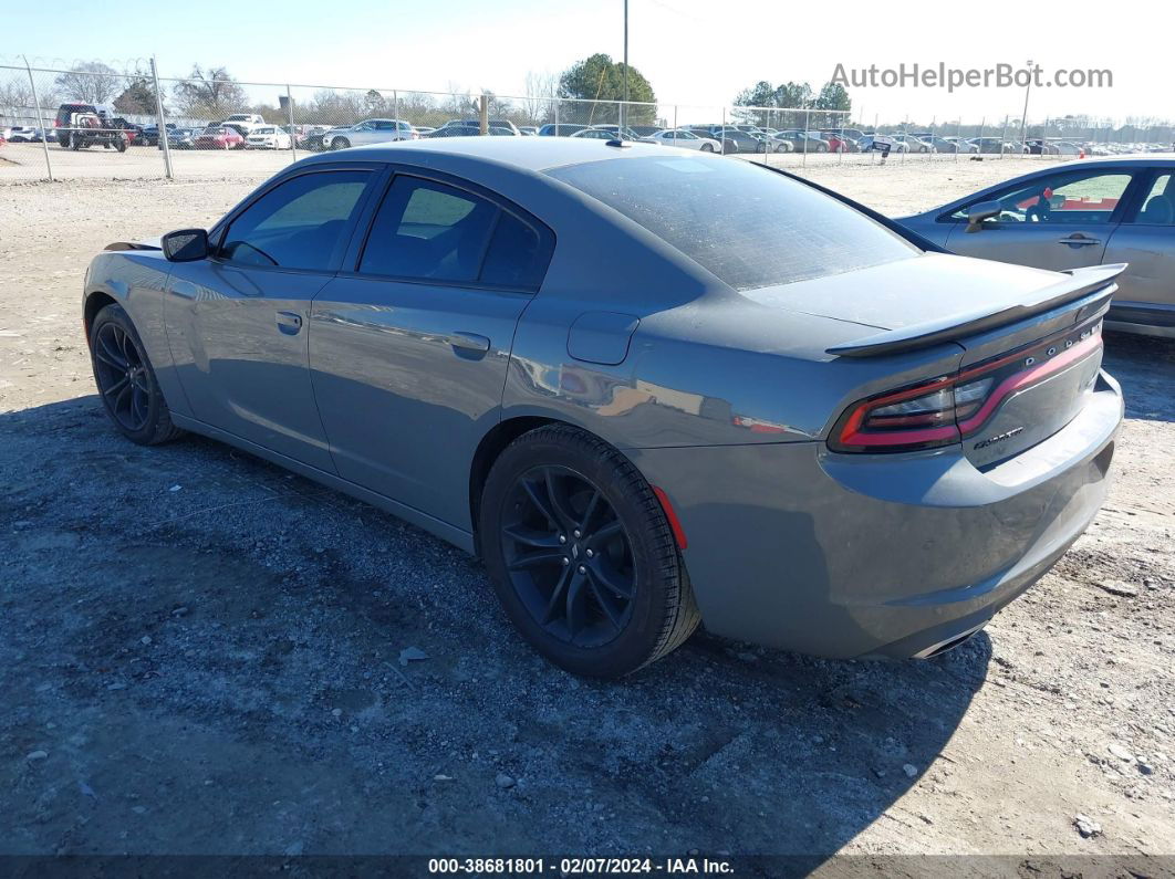 2018 Dodge Charger Sxt Rwd Gray vin: 2C3CDXBG0JH336656