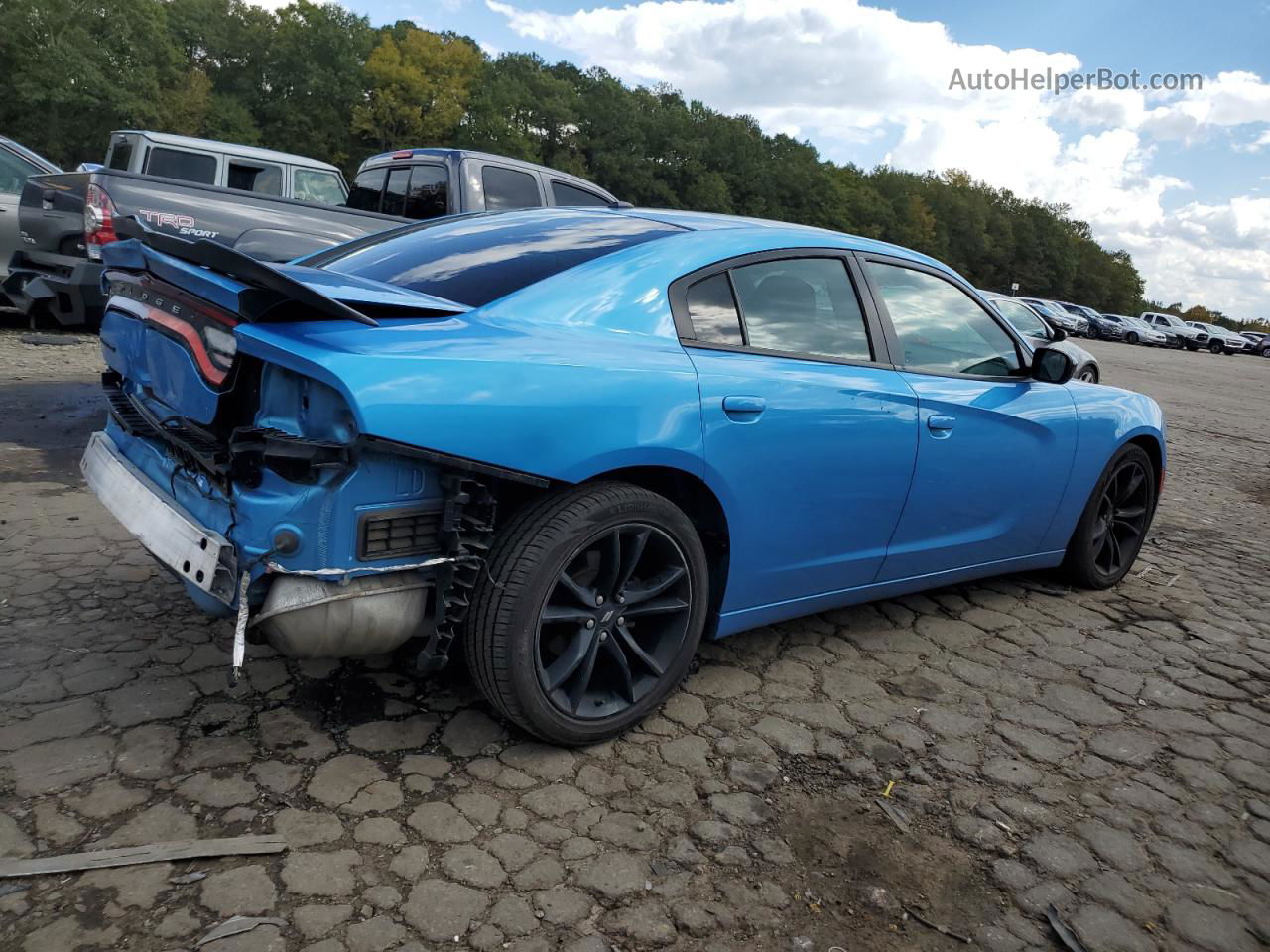 2018 Dodge Charger Sxt Blue vin: 2C3CDXBG0JH337371