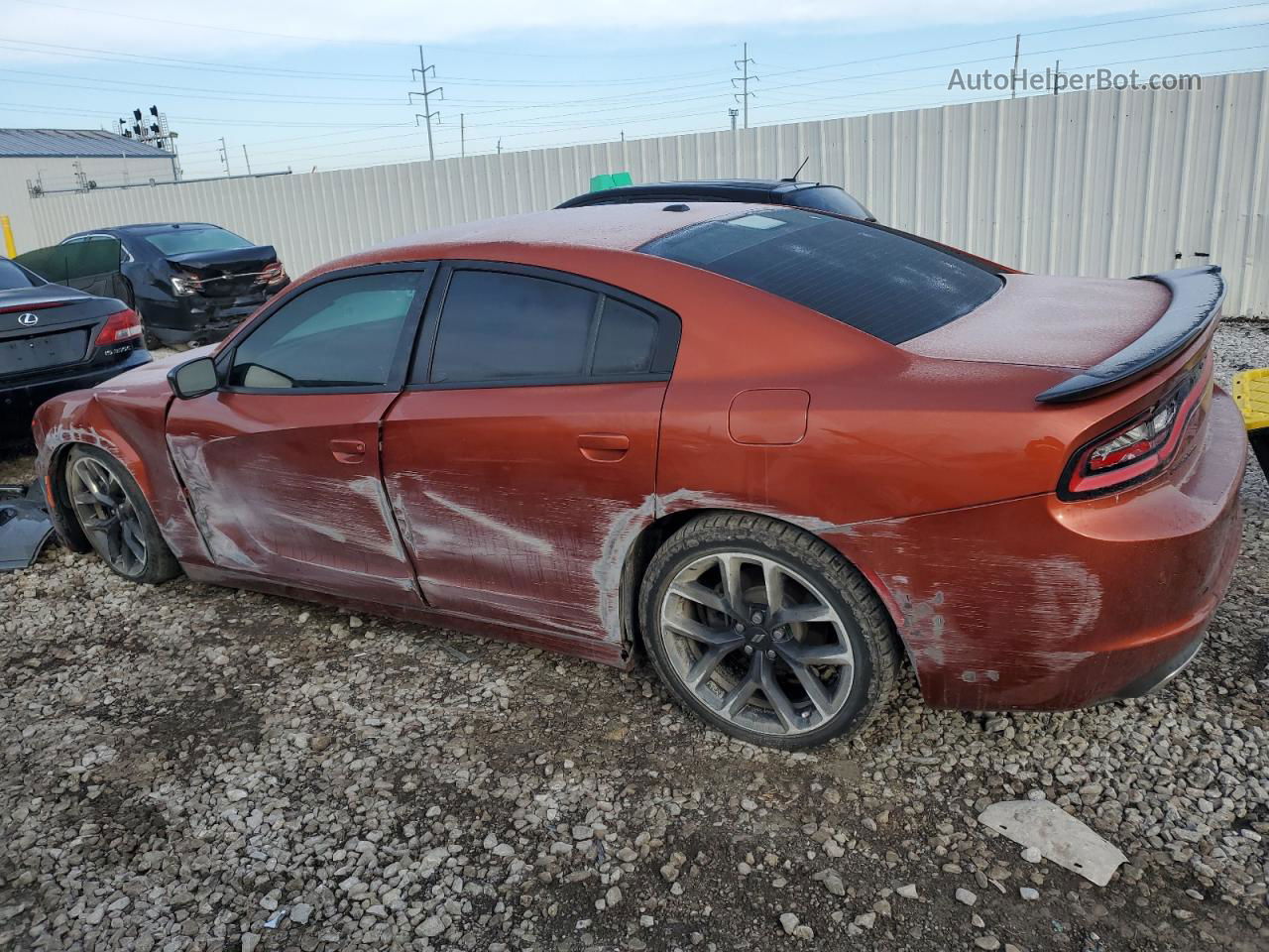 2021 Dodge Charger Sxt Оранжевый vin: 2C3CDXBG0MH515705