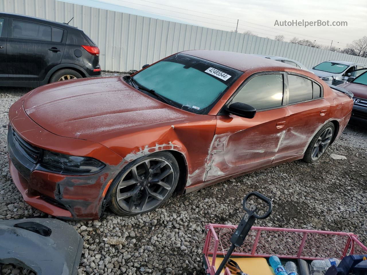 2021 Dodge Charger Sxt Оранжевый vin: 2C3CDXBG0MH515705