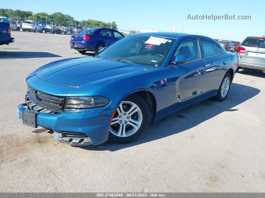 2021 Dodge Charger Sxt Rwd Синий vin: 2C3CDXBG0MH522184