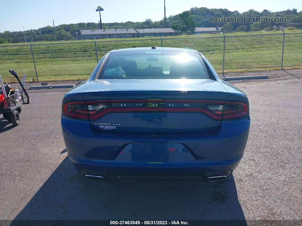 2021 Dodge Charger Sxt Rwd Синий vin: 2C3CDXBG0MH522184