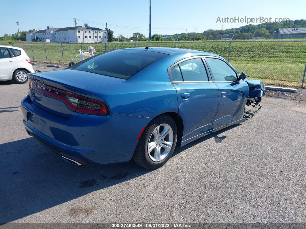 2021 Dodge Charger Sxt Rwd Синий vin: 2C3CDXBG0MH522184