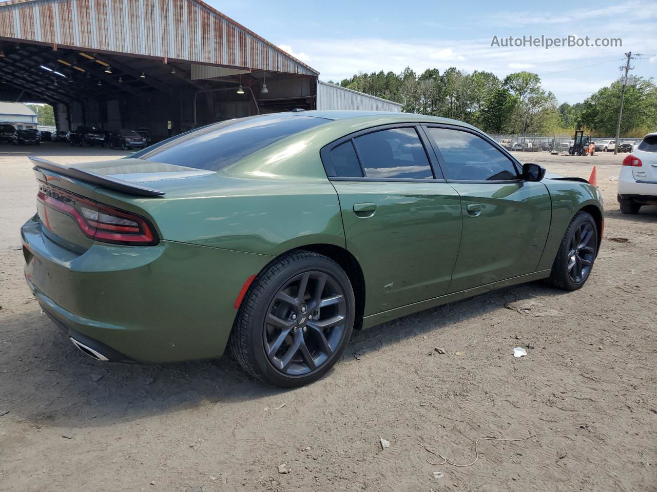 2021 Dodge Charger Sxt Green vin: 2C3CDXBG0MH678371