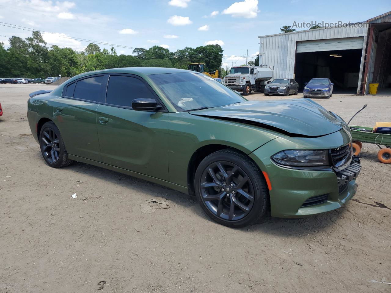 2021 Dodge Charger Sxt Green vin: 2C3CDXBG0MH678371