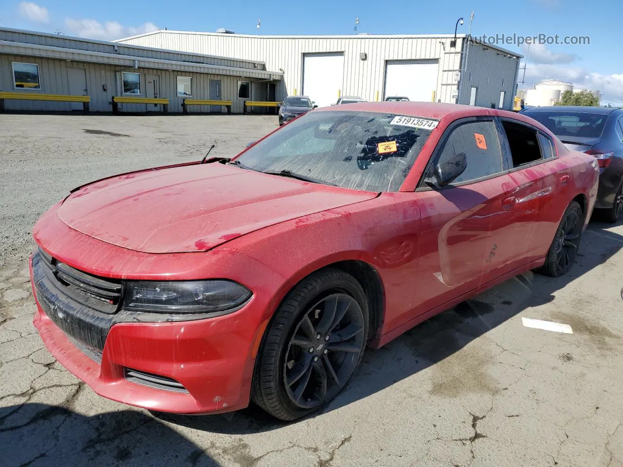 2017 Dodge Charger Se Red vin: 2C3CDXBG1HH525777