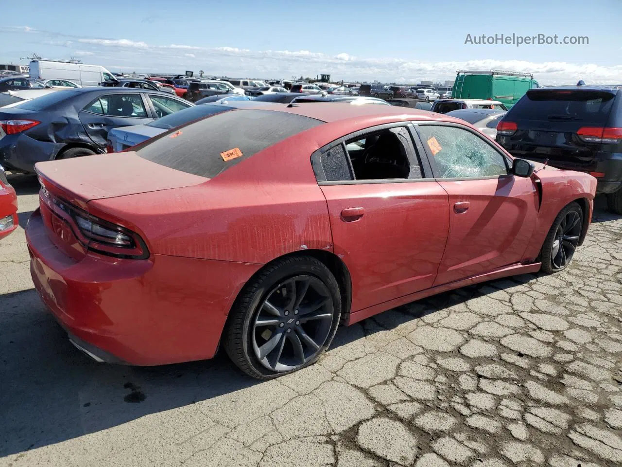 2017 Dodge Charger Se Red vin: 2C3CDXBG1HH525777