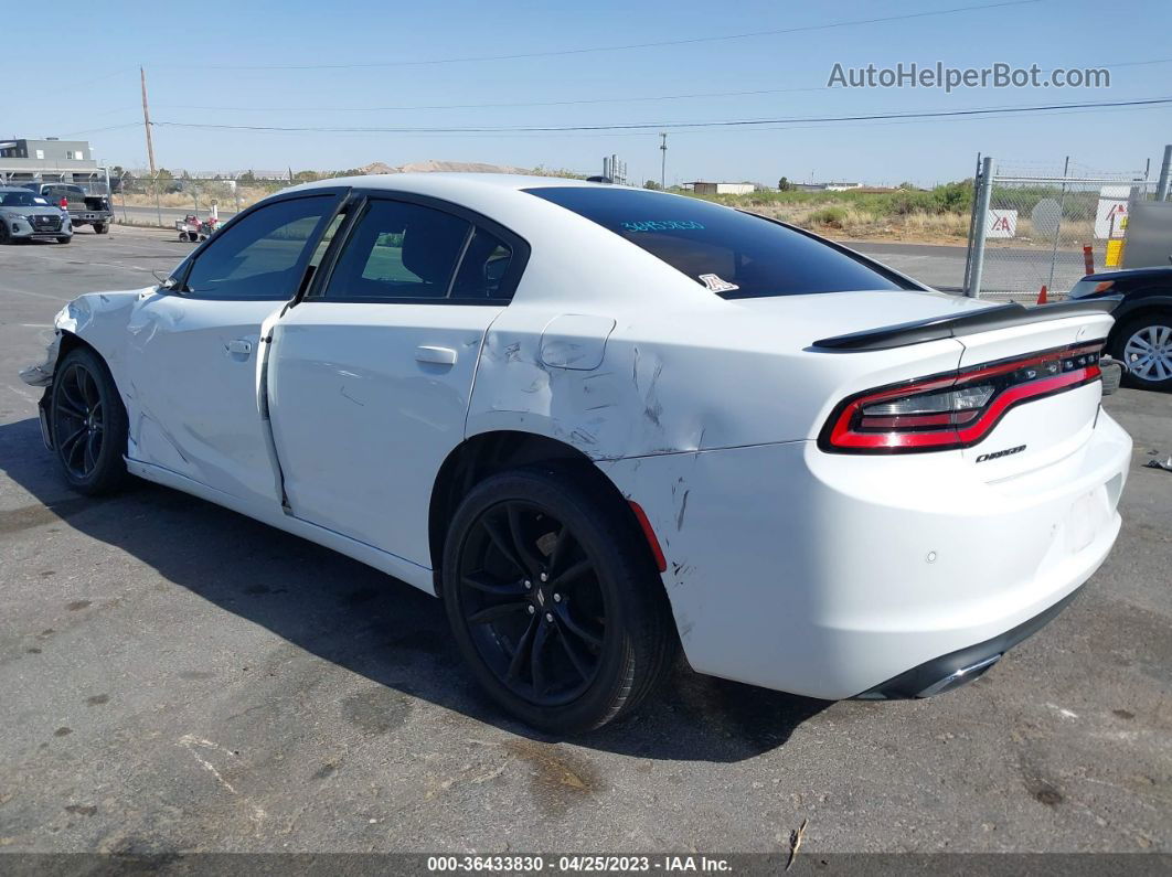 2018 Dodge Charger Sxt Rwd White vin: 2C3CDXBG1JH143979