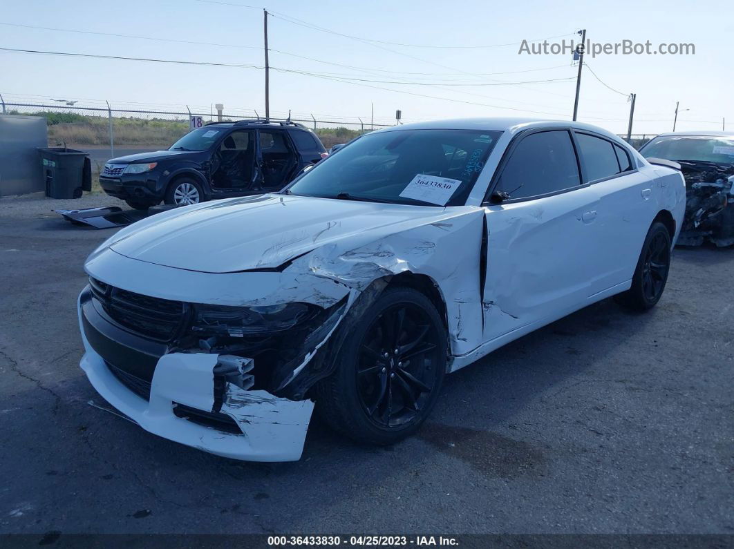 2018 Dodge Charger Sxt Rwd White vin: 2C3CDXBG1JH143979