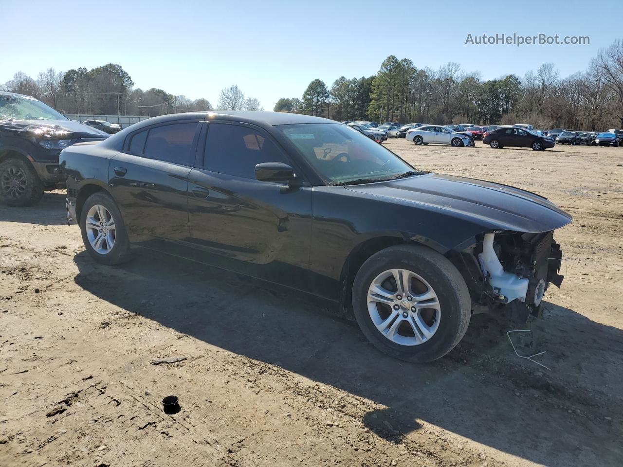 2018 Dodge Charger Sxt Black vin: 2C3CDXBG1JH173581